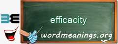 WordMeaning blackboard for efficacity